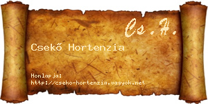 Csekő Hortenzia névjegykártya