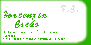 hortenzia cseko business card